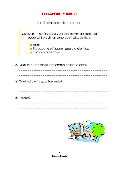 Anteprima della prima pagina: I trasporti pubblici