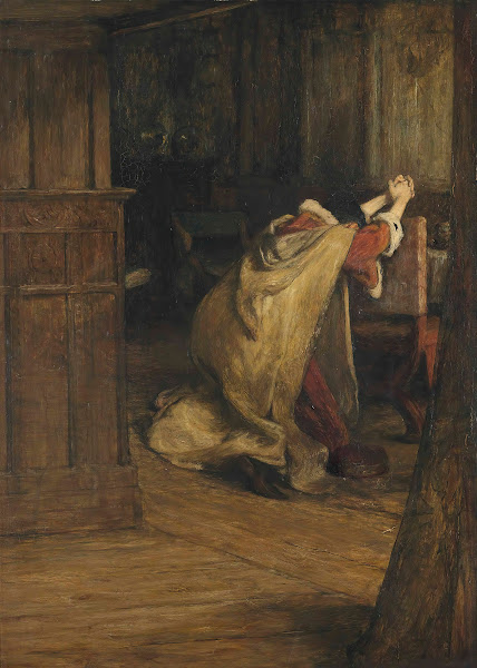 Hamlet and the King Pray I can not  My words fly up My thoughts remain below Wor