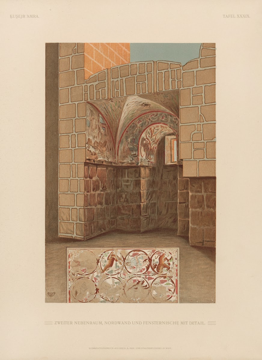 Ḳuṣejr ʻAmra mit einer Karte von Arabia Petraea Pl39 1907