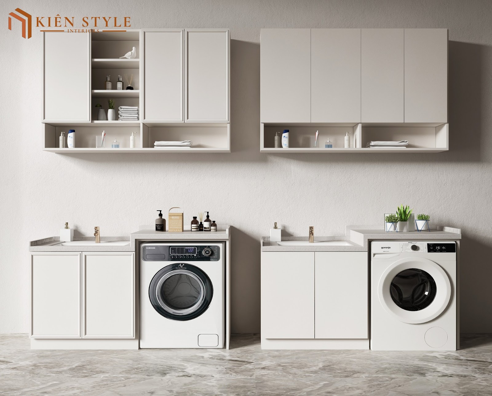 Mẫu tủ phòng giặt mới nhất 2024