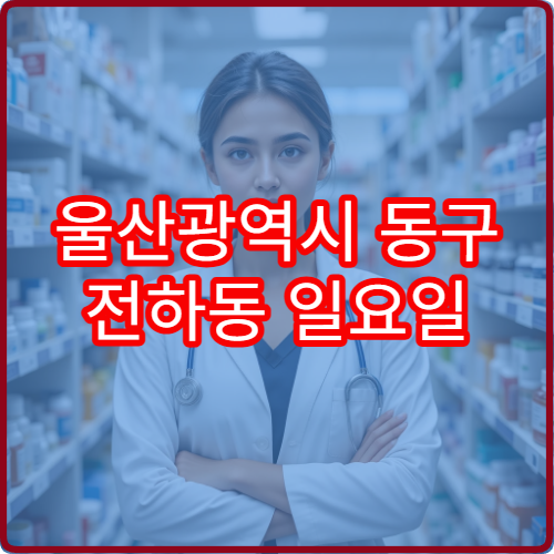 울산광역시 동구 전하동 일요일 당직약국 주말 문 여는 정보 주말 휴일 대응