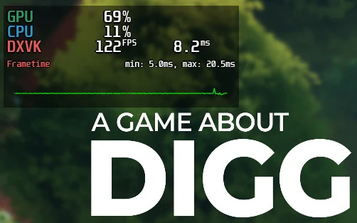 MangoHud 0.8.2 performance overlay displaying gaming metrics on a Linux desktop