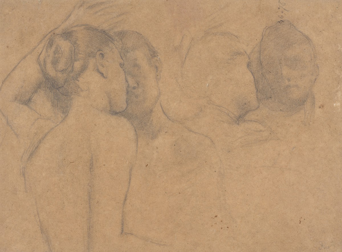 Deux études de figure féminine et de son reflet