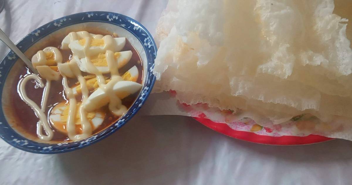 Bánh tráng chiên sốt tắc