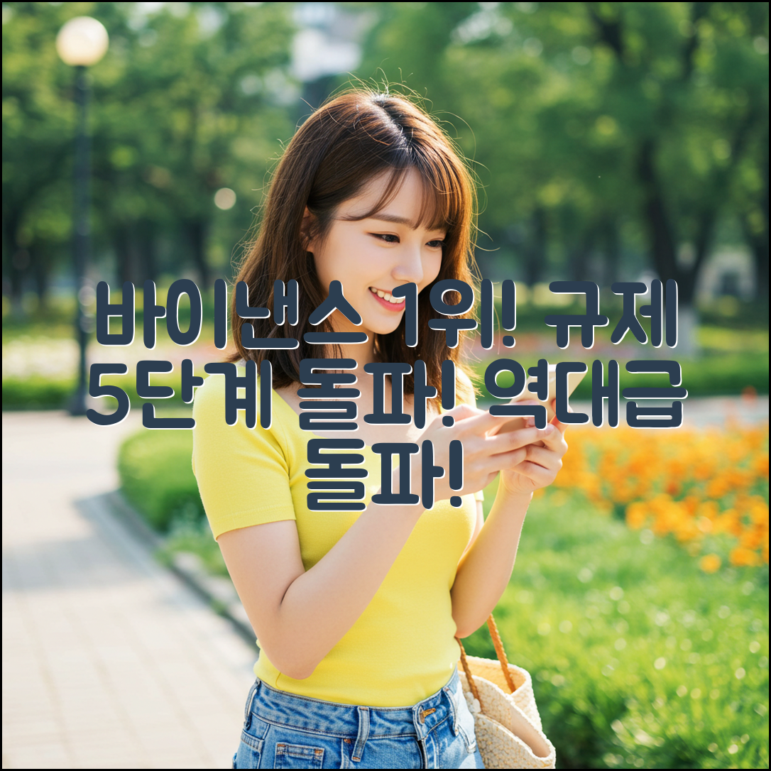 바이낸스 1위, 규제 5단계 돌파!