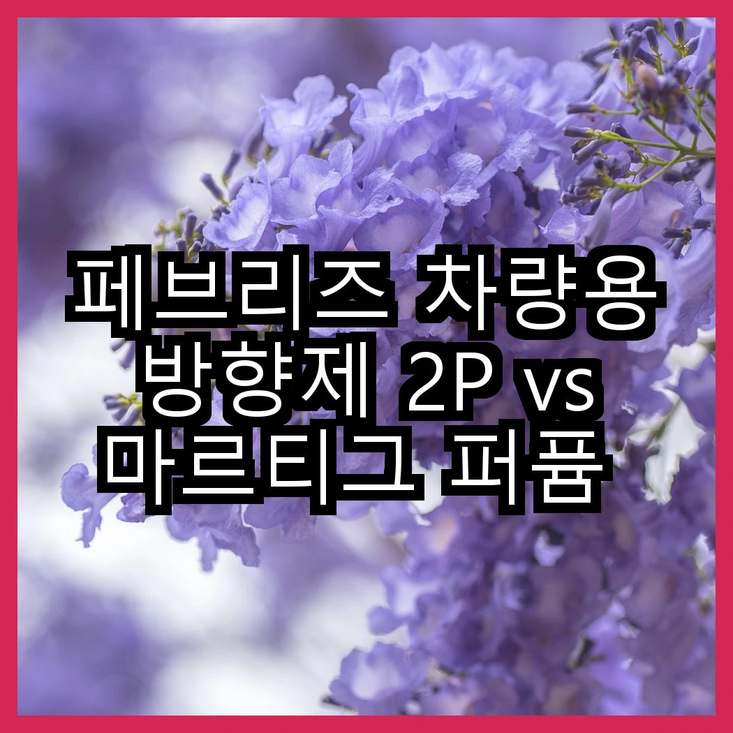 페브리즈 차량용 방향제 2P vs 마르티그 퍼퓸 샤쉐 2P, 어떤 향이 더 매력적일까? 썸네일