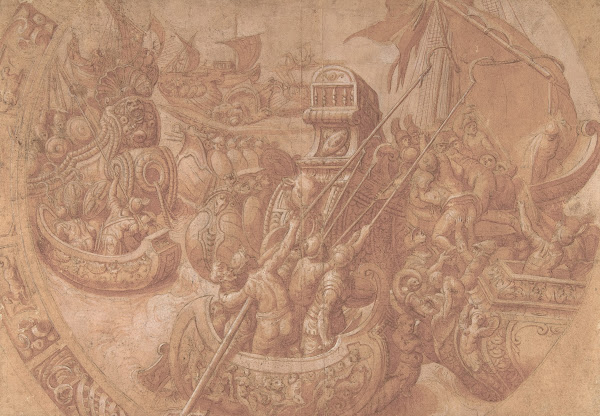 The Sea Battle In The Gulf Of Morbihan 16th Century