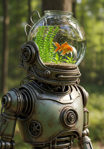 Biopunk Robot Contemplation