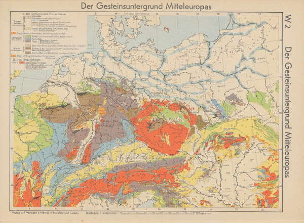 Der Gesteinsuntergrund Mitteleuropas 1940