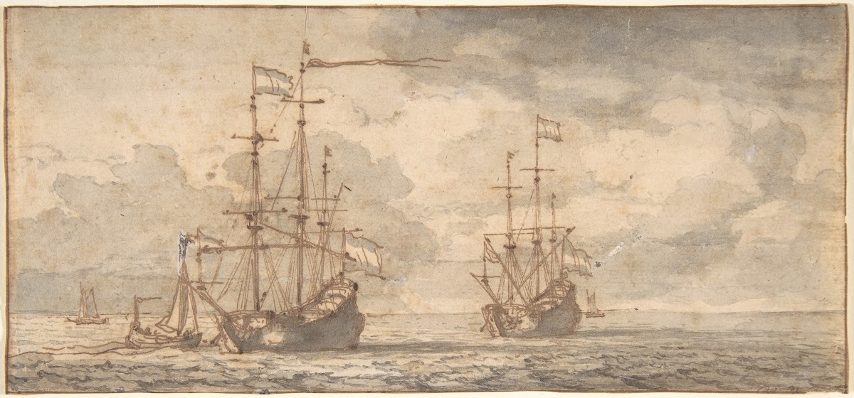Dutch Ships at Anchor mid 17thearly 18th century