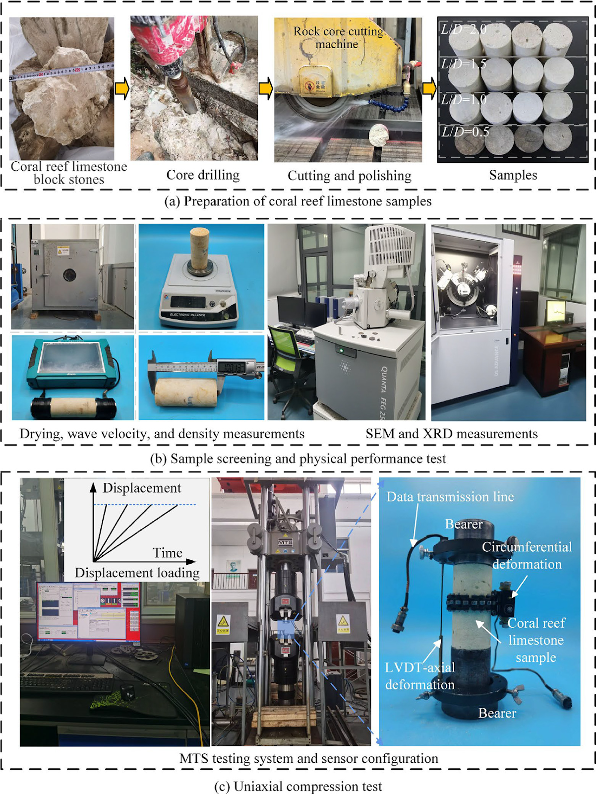 Coupling effect of size and strain rate on uniaxial compressive properties of coral reef limestone