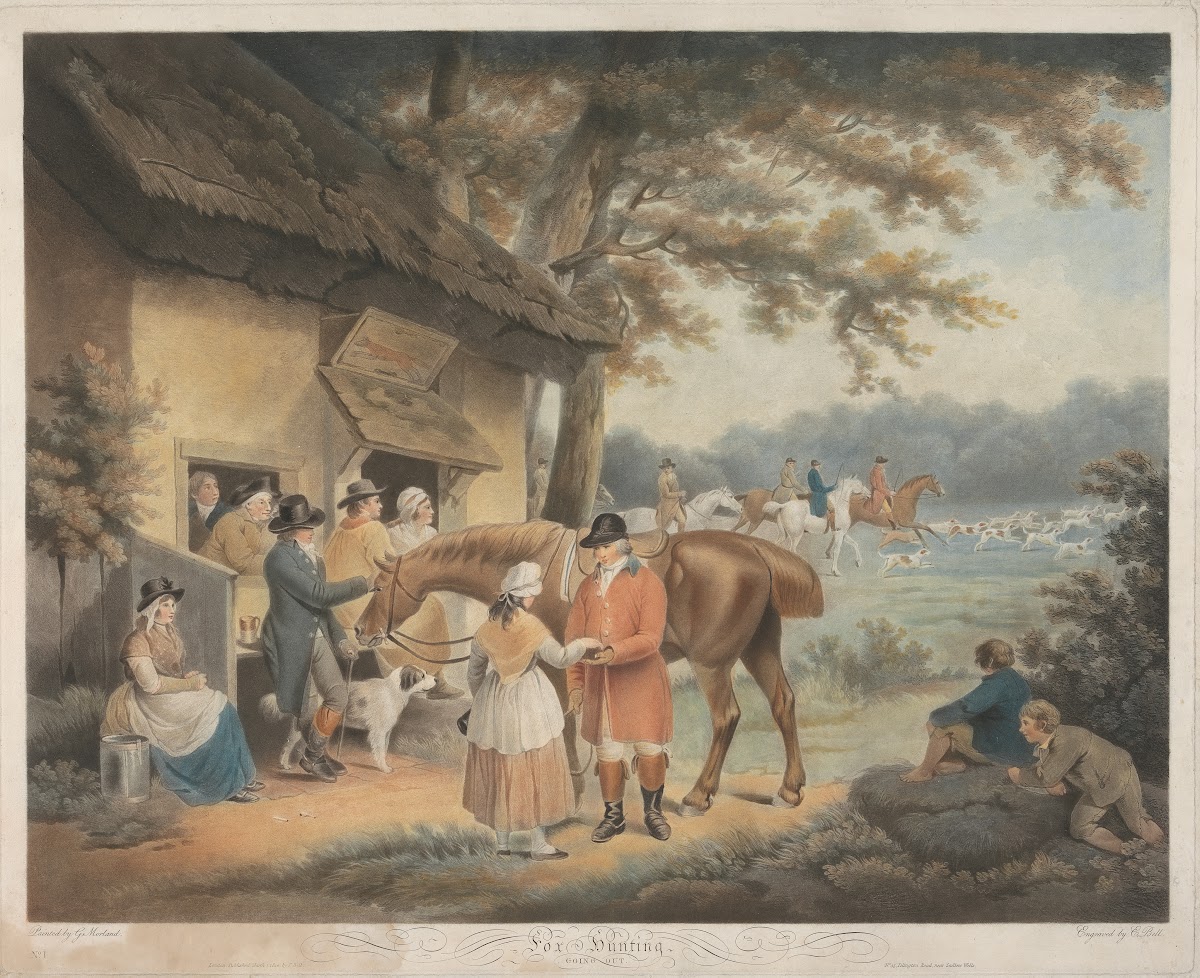 Fox Hunting 1 Going Out After George Morland 1800 1801