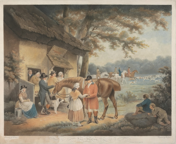 Fox Hunting 1 Going Out After George Morland 1800 1801