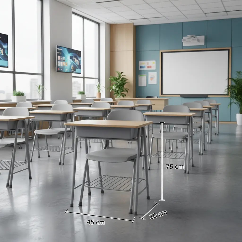 Ukuran Standar Kursi Lipat Kampus Untuk Tata Ruang Kelas