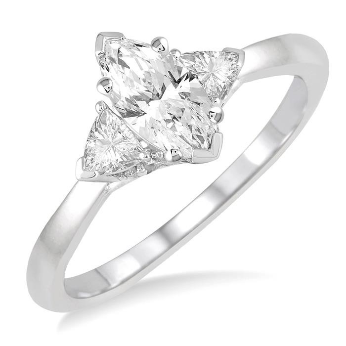 Marquise Shape Diamond Engagement Ring 252L2DHFHWG-LE-MQ