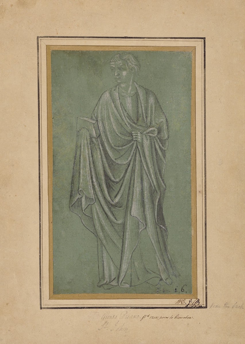 A Draped Figure Holding a Book 1380