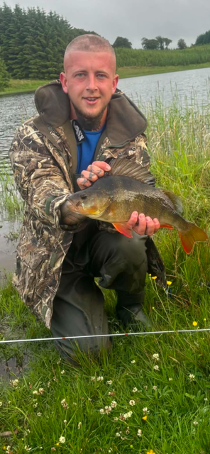 Josh McGregor with a Perch caught on a size 1 Mepps spinner