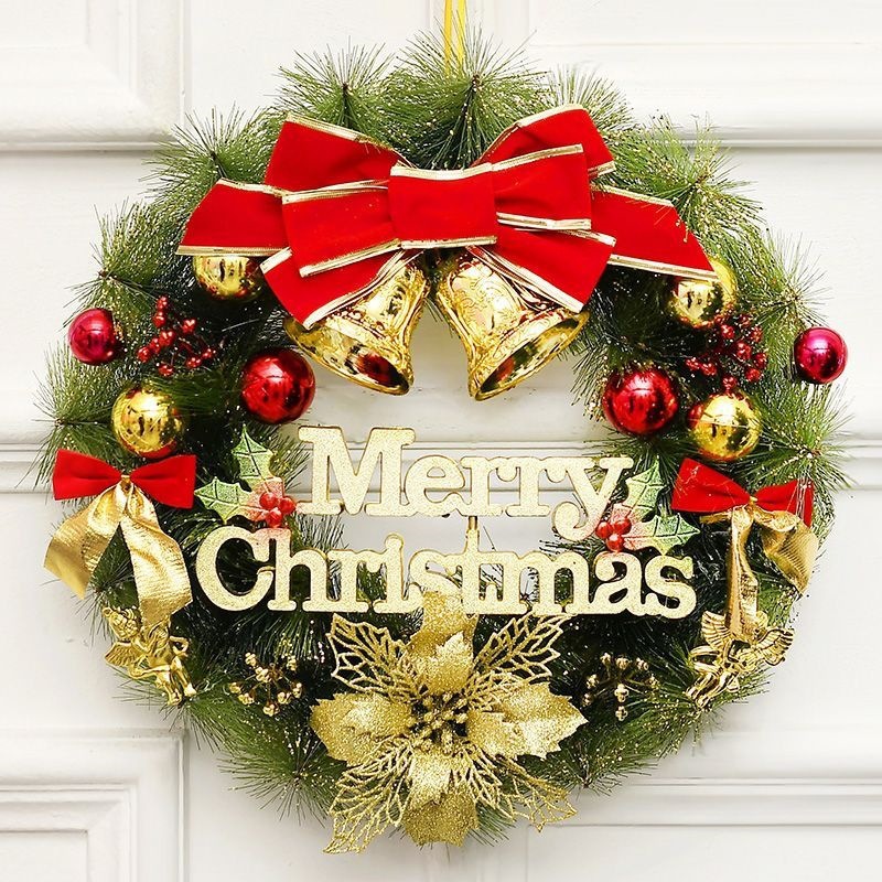 Beleuchteter Weihnachtskranz mit Aufhängung