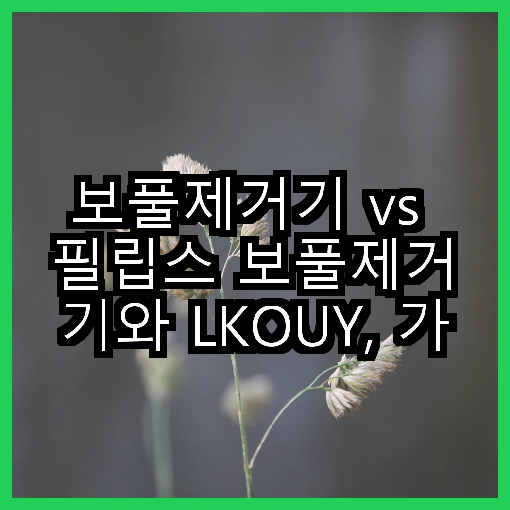 보풀제거기 vs 필립스 보풀제거기와 LKOUY, 가격 차이 썸네일