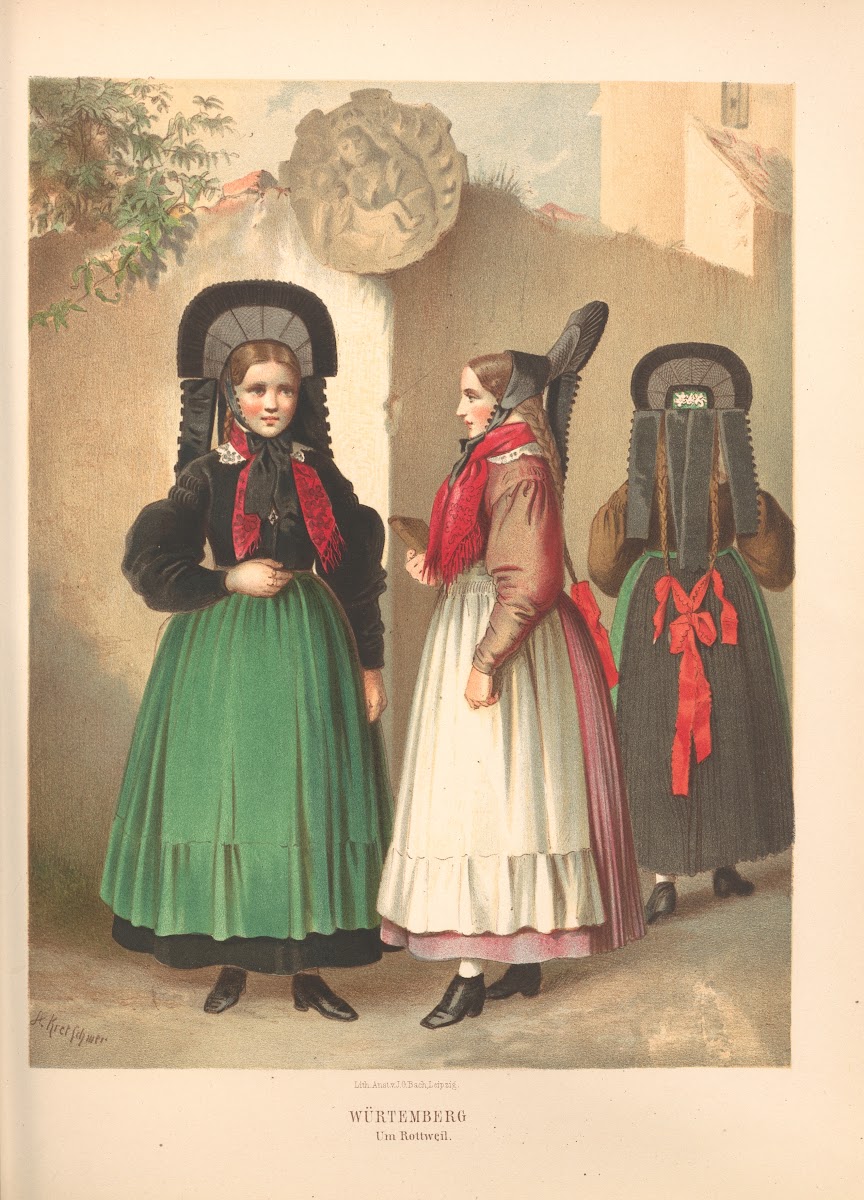Deutsche Volkstrachten Pl44 1870