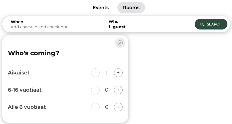 Filter Bar Guests
