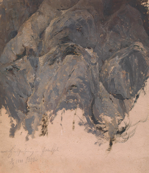 Felsstudie Hirschensprung im Höllental 1840