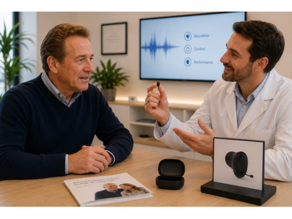 Échange entre un patient et une audioprothésiste à propos des idées reçues sur les appareils auditifs