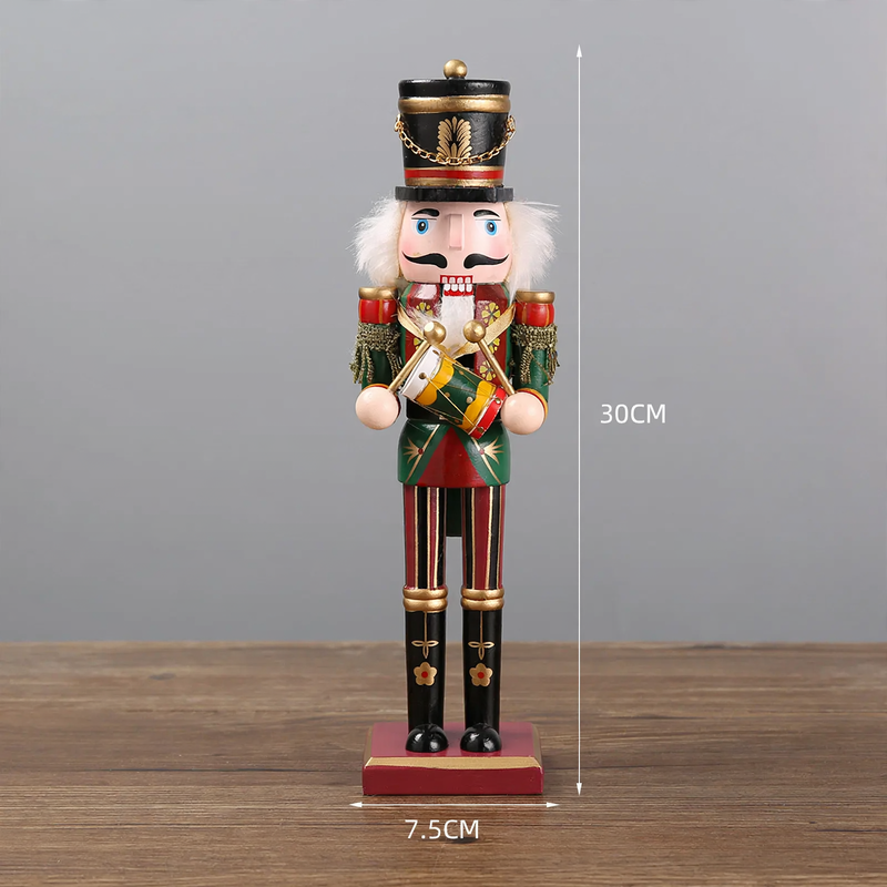 Dekorative Nussknacker-Soldatenfigur aus Kiefernholz