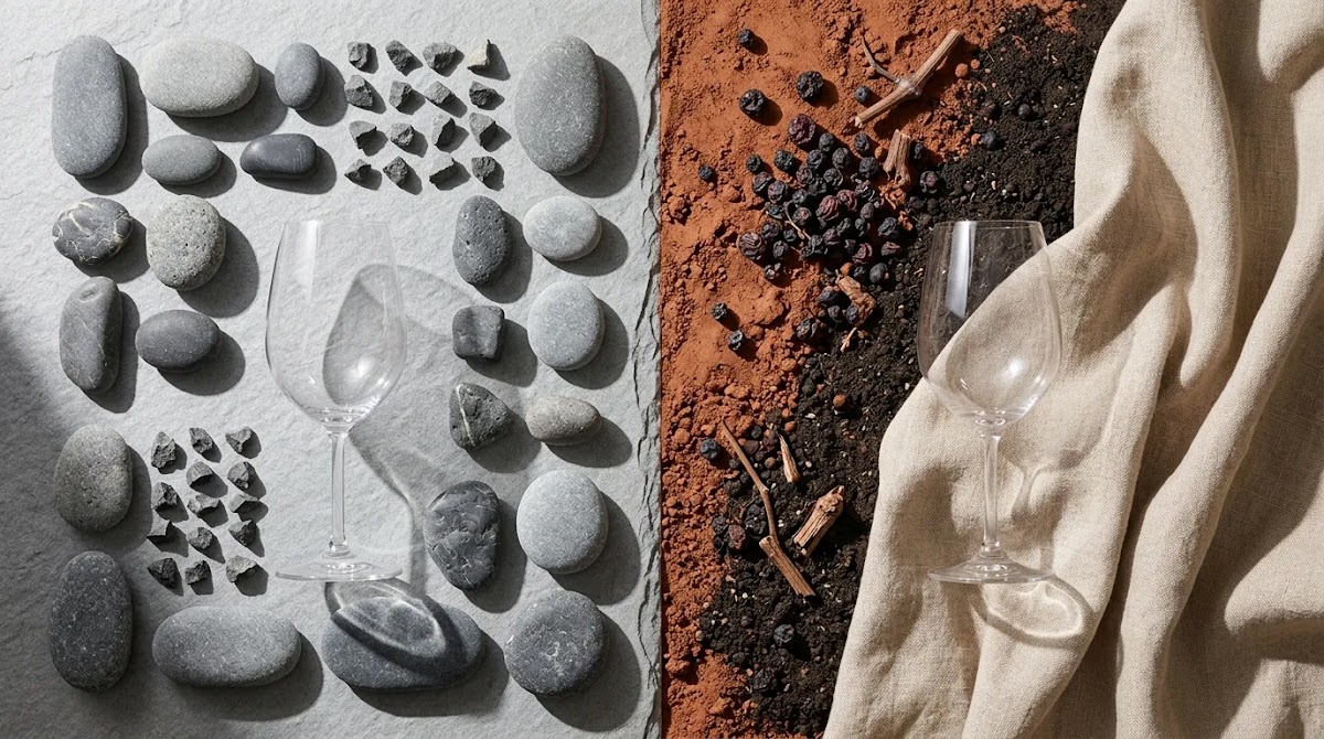 Chilean wine guide visual comparison of Maipo Valley Chile and Colchagua Valley wine terroir textures