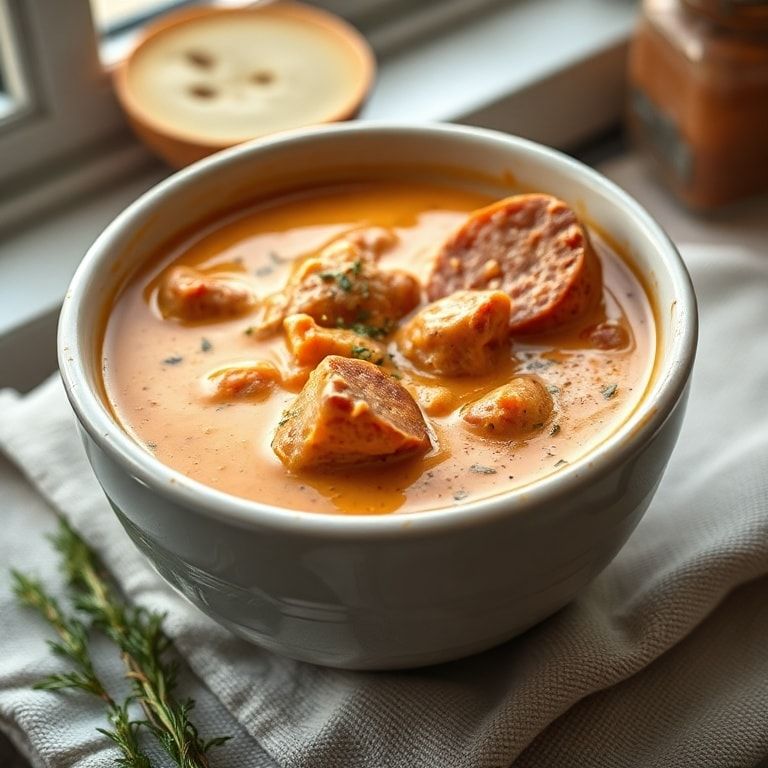 Creamy Sweet Potato and Sausage Soup – Easy Homemade Comfort Food in 40 Minutes finished