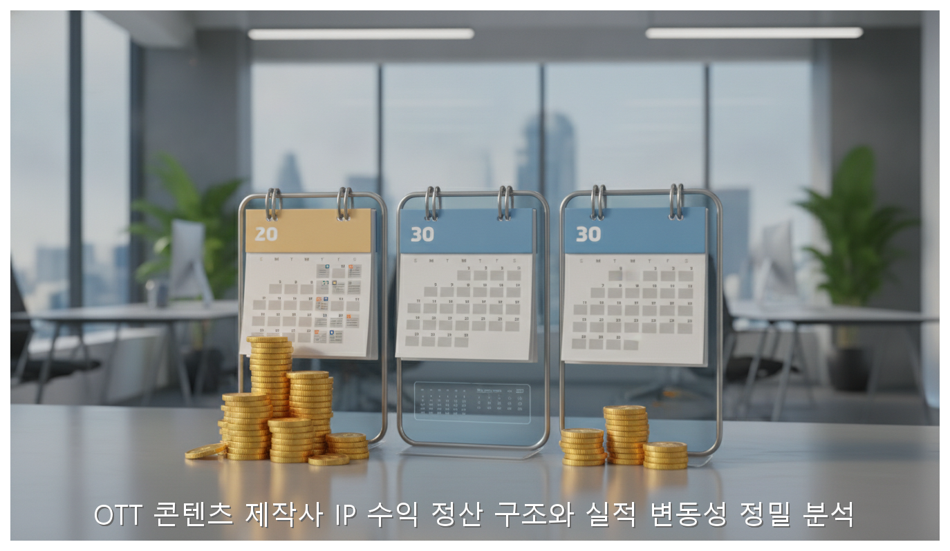 OTT 콘텐츠 제작사 IP 수익 정산 구조와 실적 변동성 정밀 분석 핵심 안내 및 분석 인포그래픽 (6)