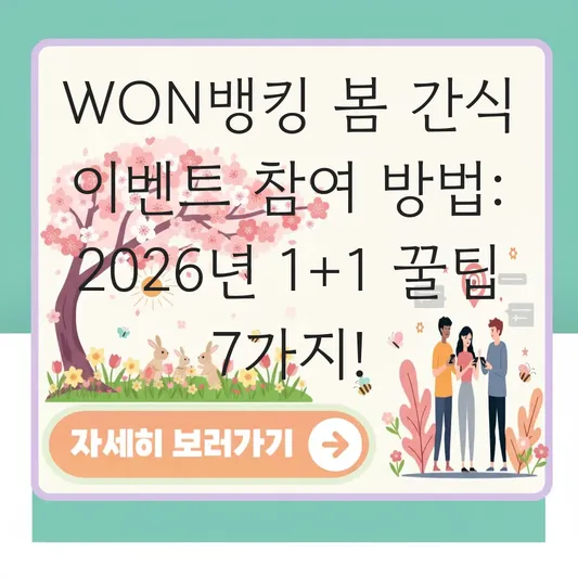 WON뱅킹 봄 간식 이벤트 참여 방법