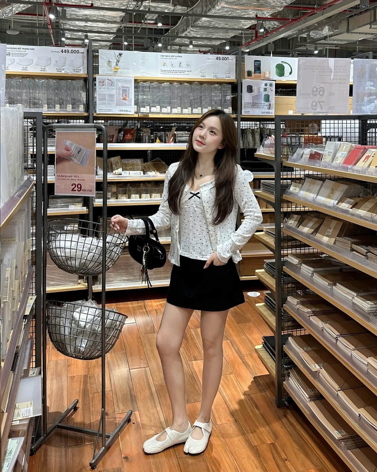 Sét áo thun kèm 2 dây họa tiết nơ nhí XONXEN SHOP 80824