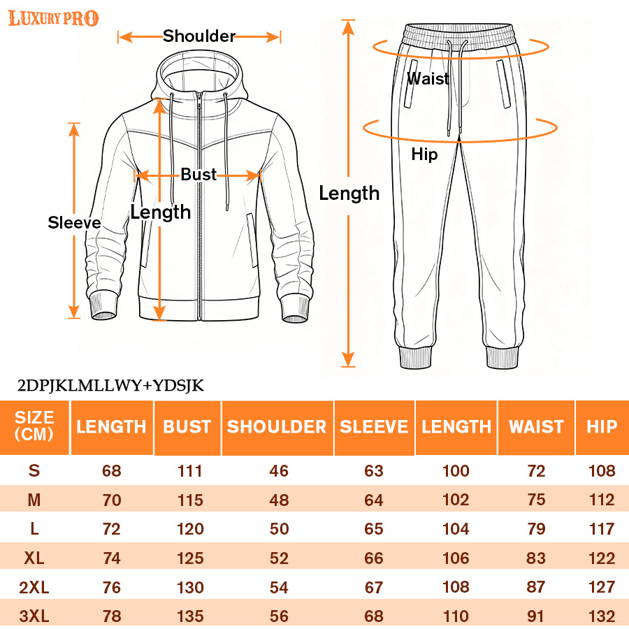 2D Spliced Hooded Zip Up Sweatshirt + Sports Cuffed Jogger Pants