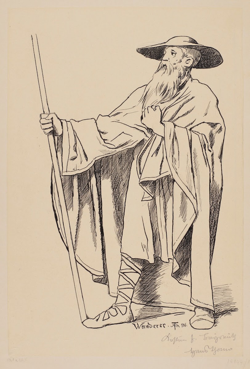 Costume Design for Wotan as the Wanderer 1896
