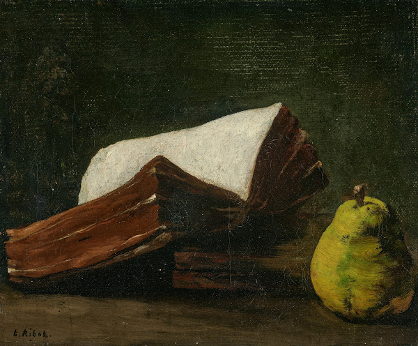 Book and Pear Livre et à la poire