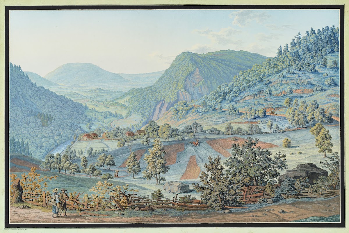 Vue de Freinvillers et de la Vallée dOrvin sur la route de lErguel à 1 lieue de