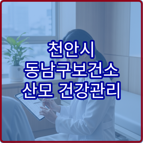 천안시 동남구보건소 산모 건강관리 지원 대상과 신청 방법