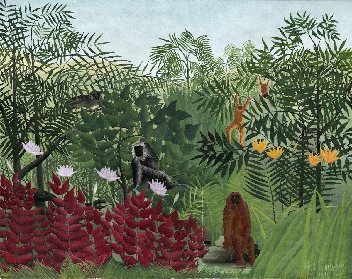 Tropical Forest with Monkeys 1910