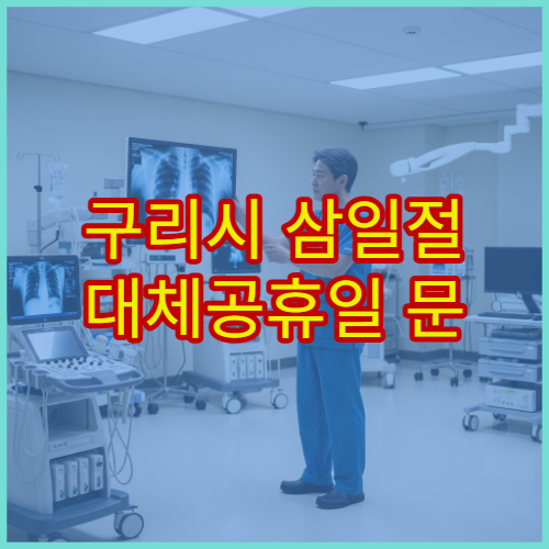 구리시 삼일절 대체공휴일 문 여는 병원 어디? 연휴 진료 및 응급실 운영 시간 확인