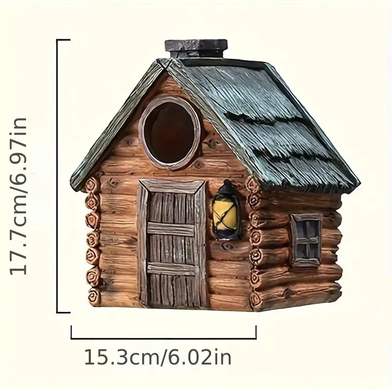 Resin birdhouse, hanging