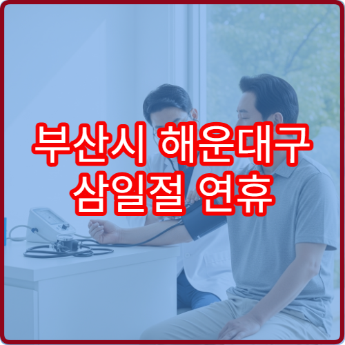 부산시 해운대구 삼일절 연휴 당번약국 운영 현황 대체공휴일 문 여는 약국 확인