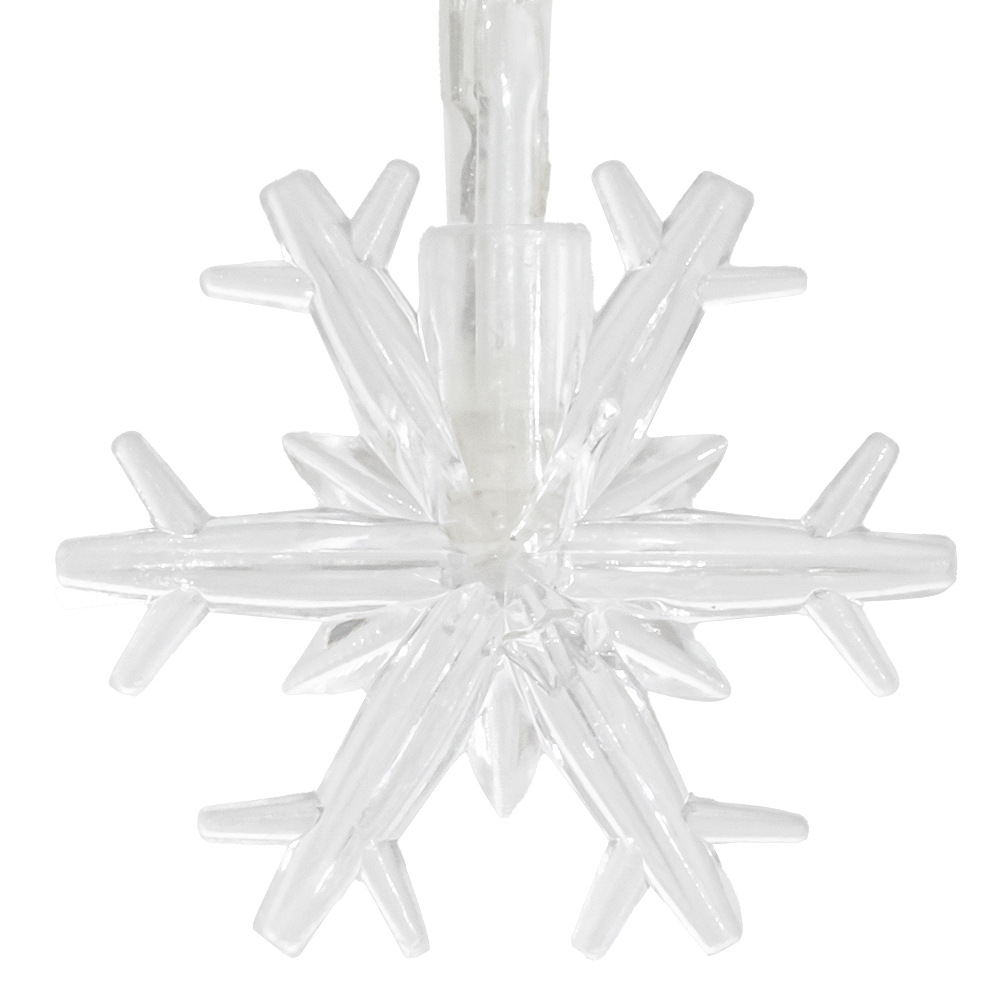 Decorative snowflake ornaments for string lights