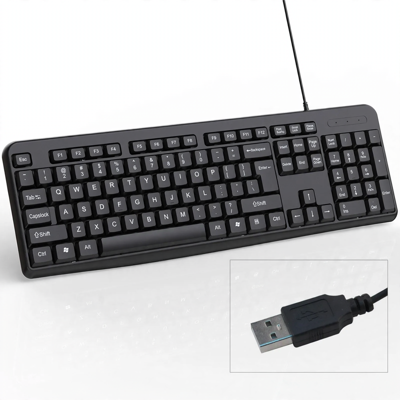 Wired keyboard LD-618, USB, ABS