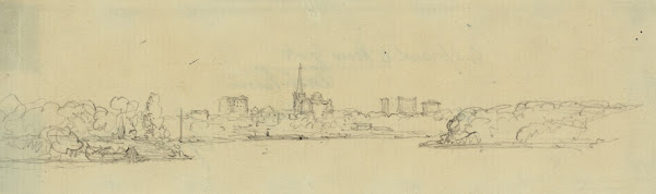 Approach to New York East River nearer view 1853