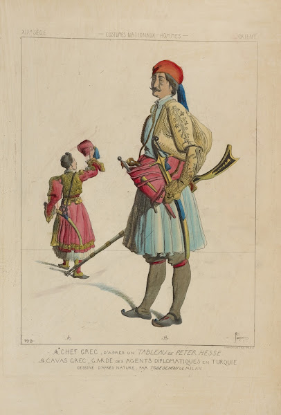 A Chef Grec dapres un tableau de Peter Hesse B Cavas Grec garde des agents diplo
