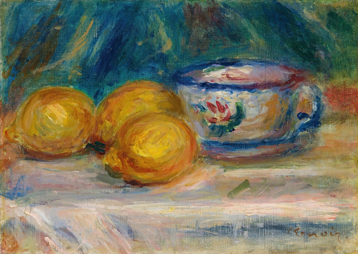 Nature Morte Trois Citrons Et Une Tasse circa 1895