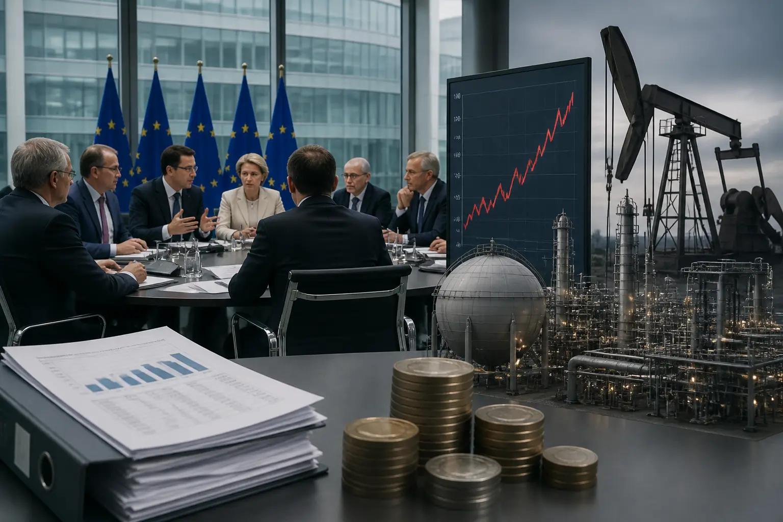 Editorial image for EU leaders consider windfall tax on energy firms amid record fuel prices