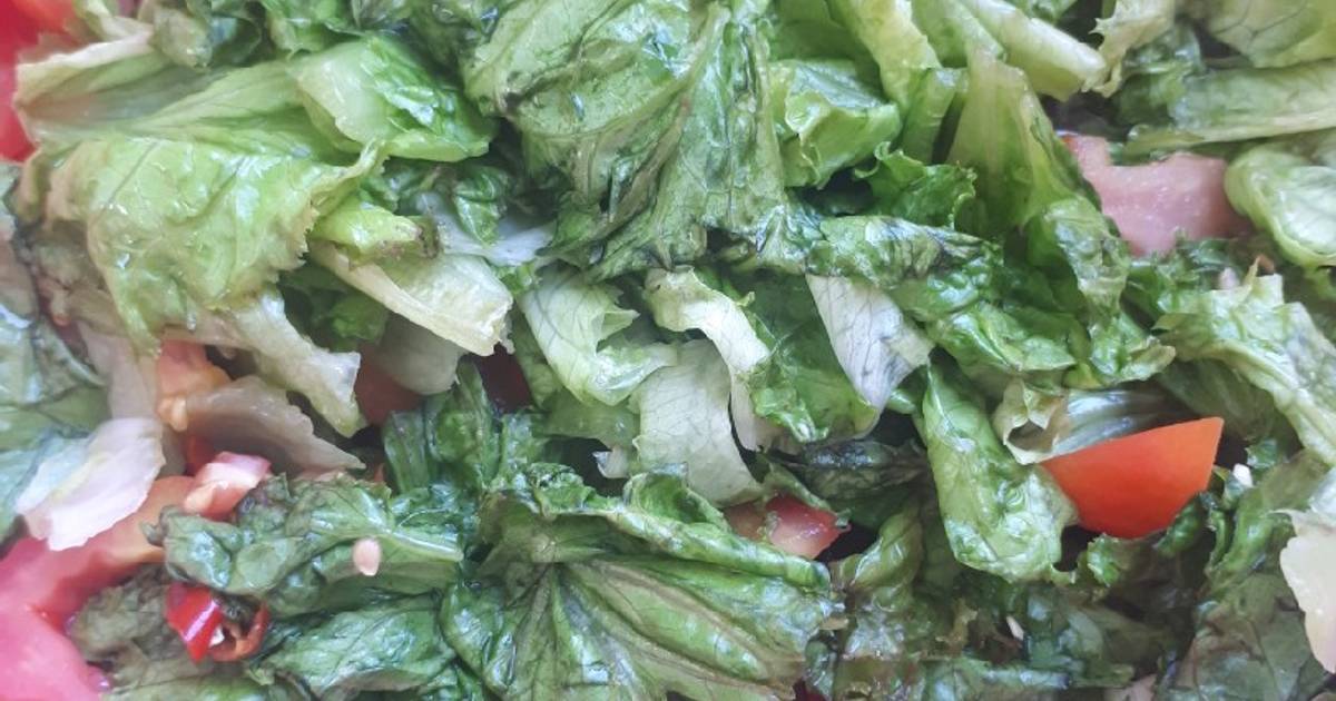 Rau xà lách trộn giấm đường
