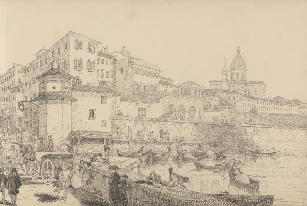 View of Casino Pecori on the Lung Arno Residence of Sir Charles DOyly at Florenc